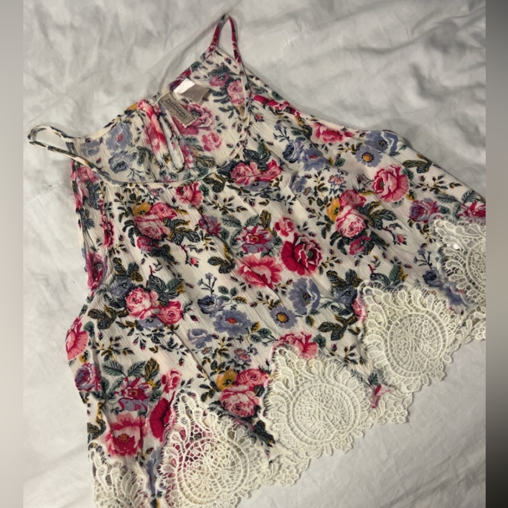 H&M Divided Floral Print Crop Top